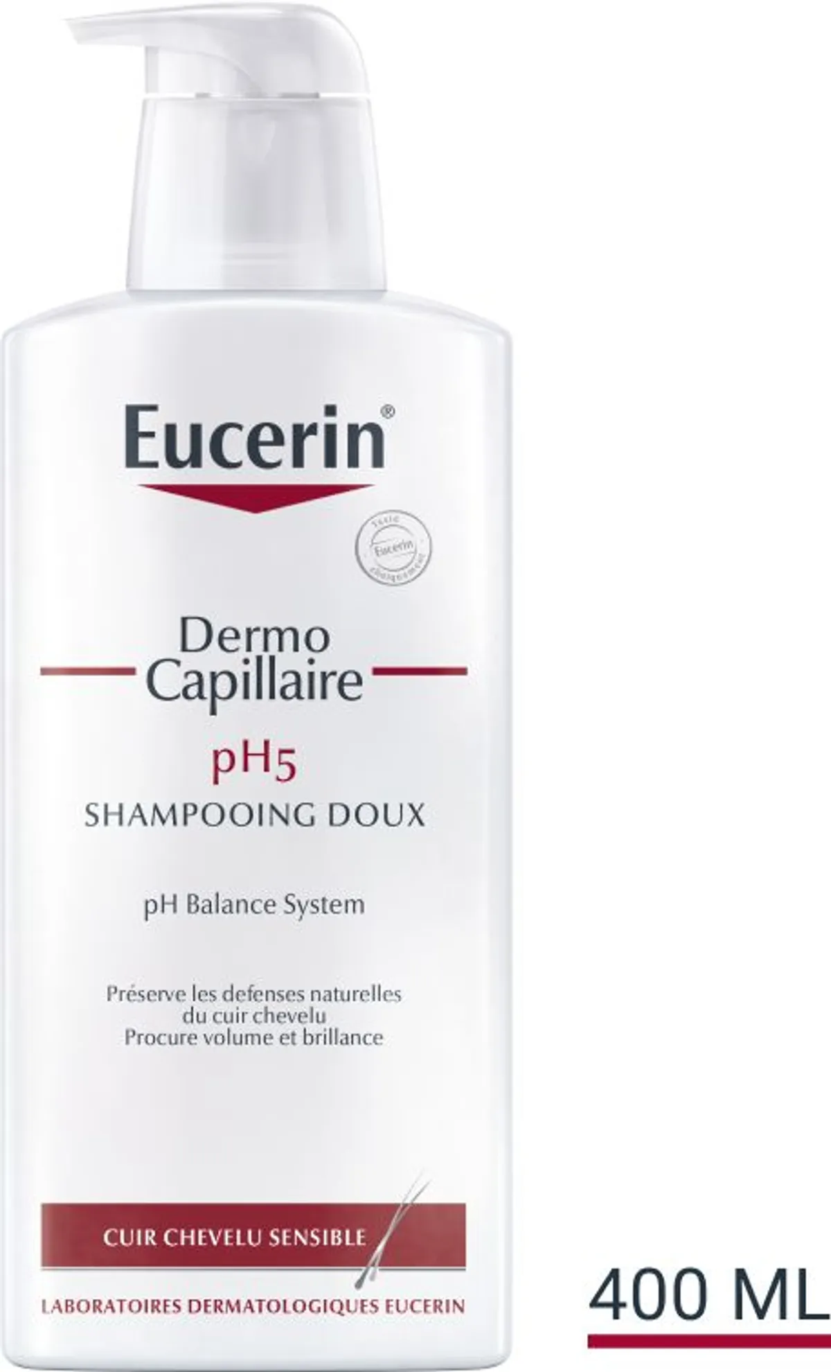 Eucerin DermoCapillaire pH5 Shampooing Doux Cuir Chevelu Sensible 400ml