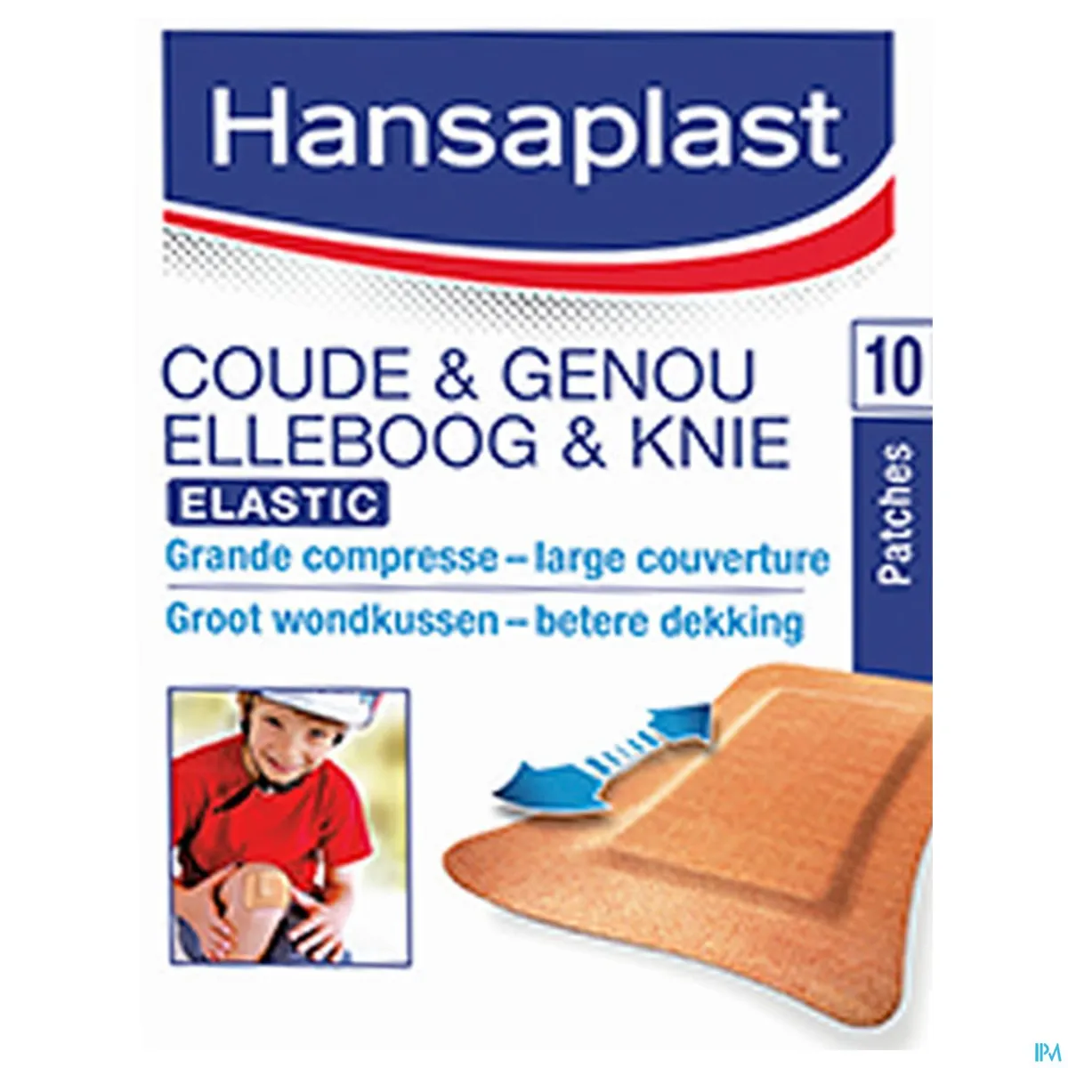 Hansaplast Elastic 10 Patches Elleboog & Knie