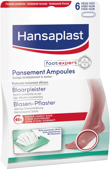 Hansaplast Foot Expert 6 Pansements Ampoules (Petite Taille)