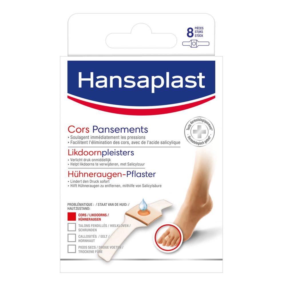 Hansaplast Foot Expert 8 Pansements Cors - Callosité - Cor - Durillon ...