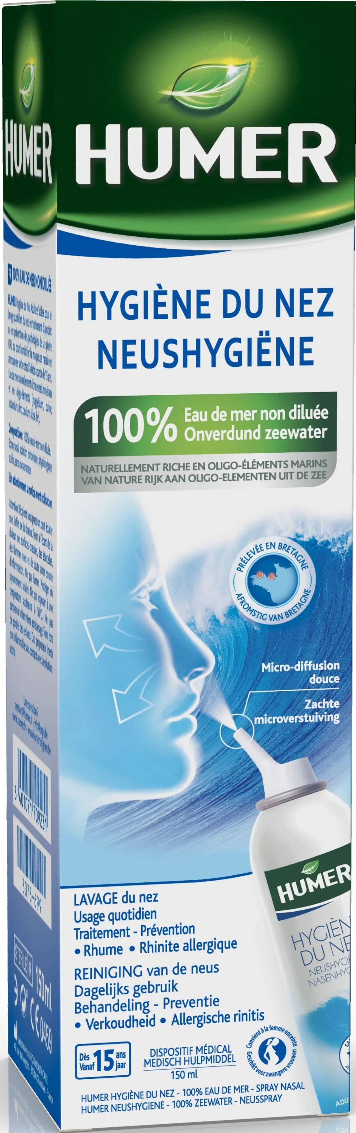 Humer Spray Isotonisch Volwassene 150ml