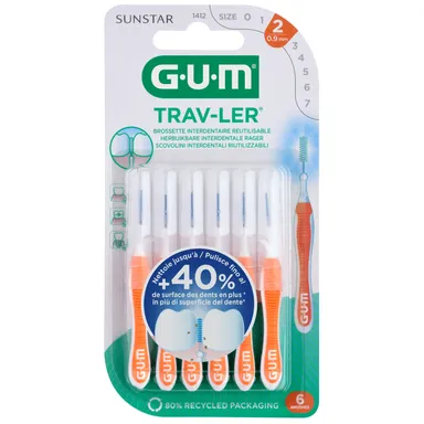 GUM Trav-Ler 0.9mm 6pcs Blister