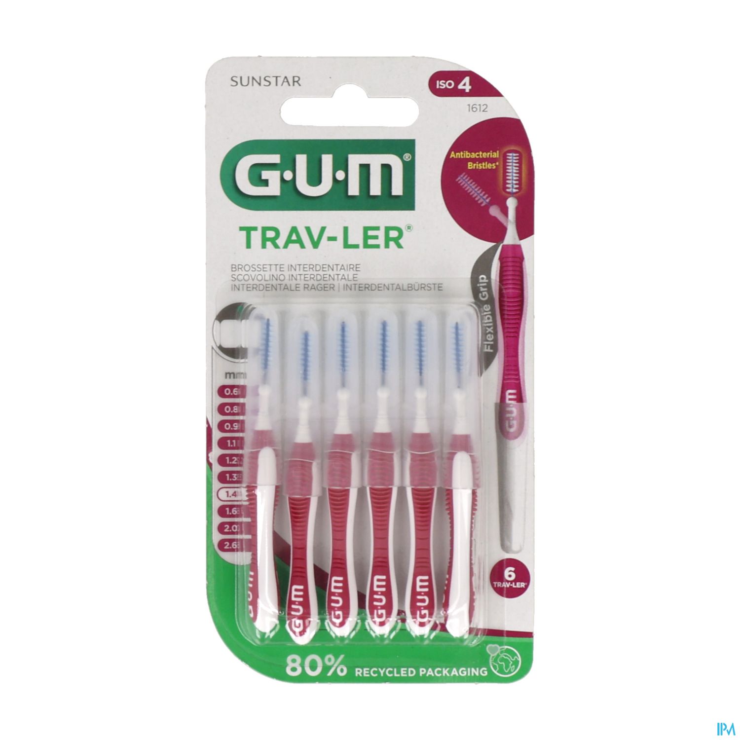 GUM Trav-Ler 1,4 mm 6 st Blister - GUM