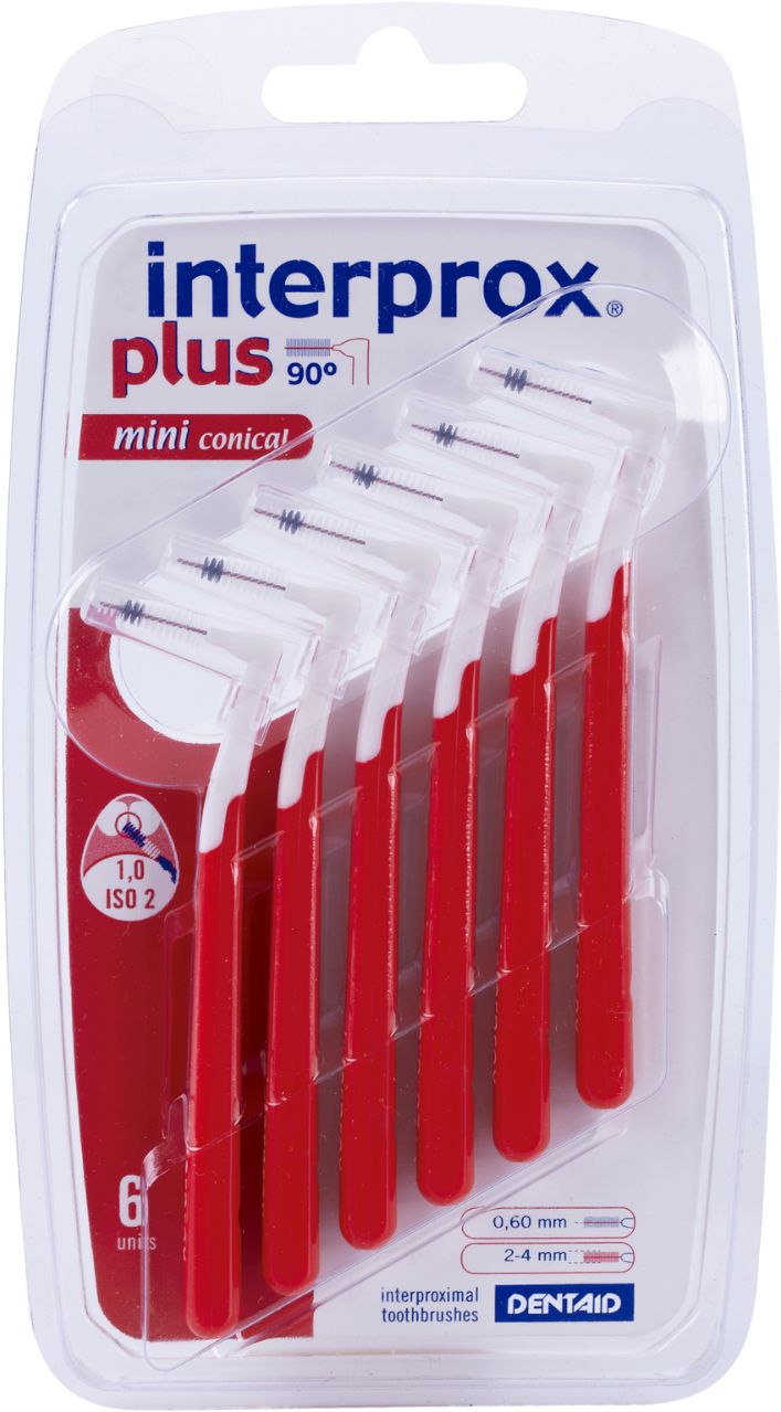 Interprox Rouge Interprox Plus Mini Conique Rouge Interd 1.2mm - Fil dentaire ...