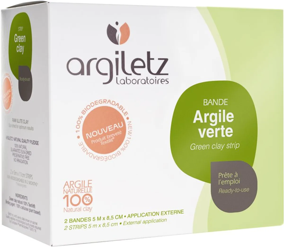 Argiletz Bandargil Bande Argile Verte 5 m x 8,5 cm 2 bandes