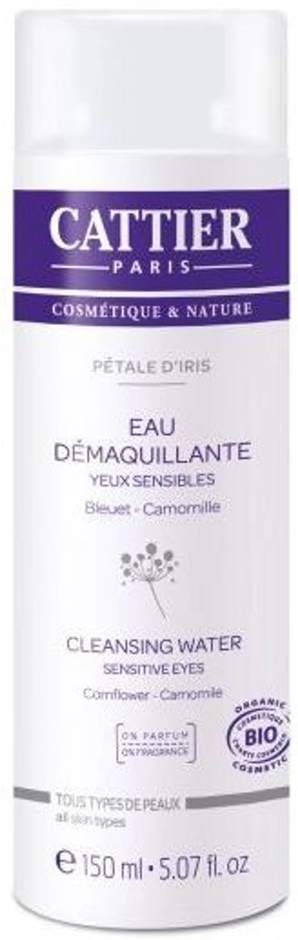 Cattier Pétale d'Iris Reinigingswater Gevoelige Ogen 150ml