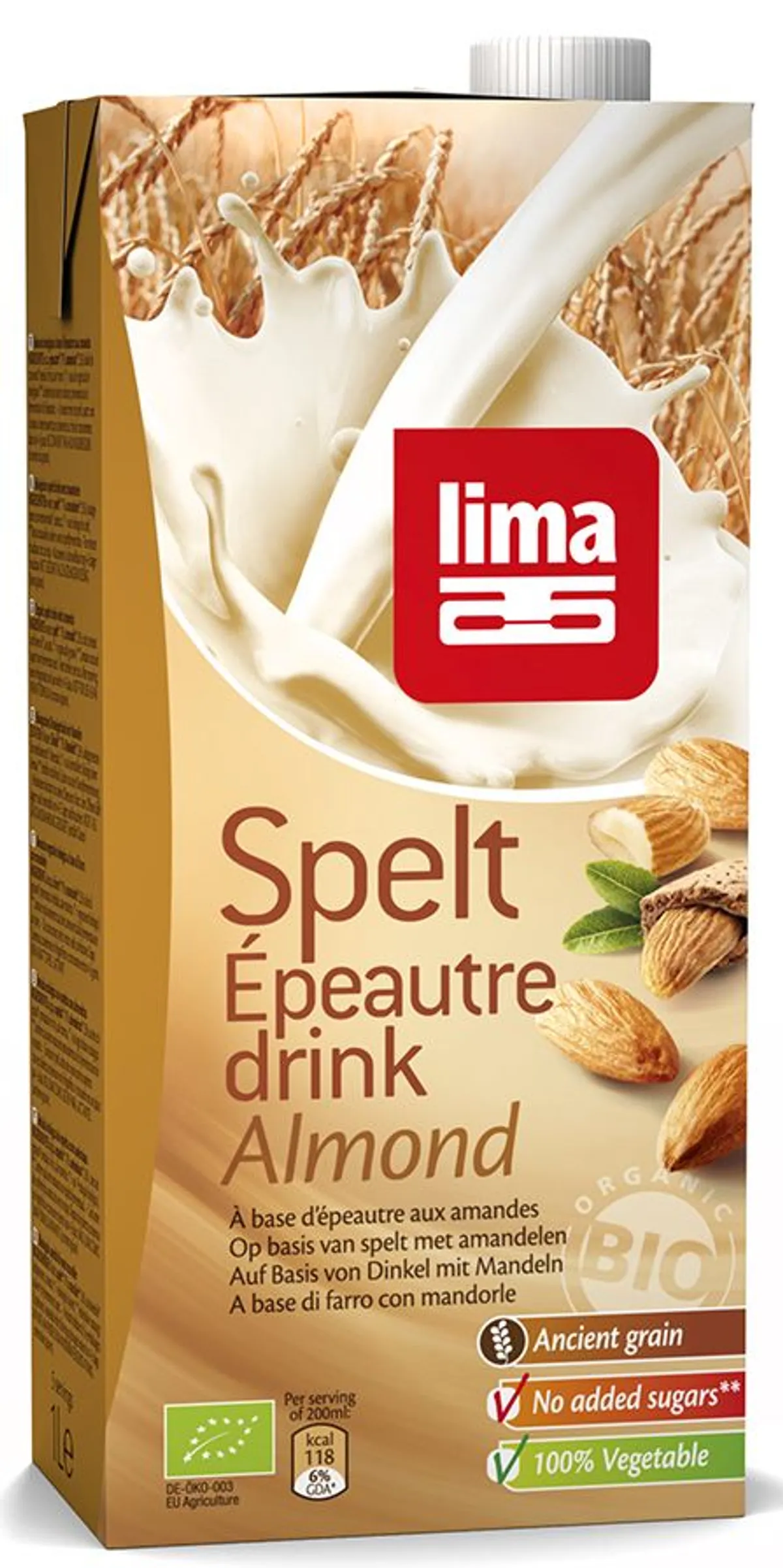 Lima Spelt Drink Amandel Bio 1 l