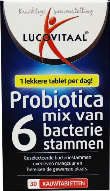 Lucovitaal Probiotica 6 Bacteriestammen 30 Kauwtabletten