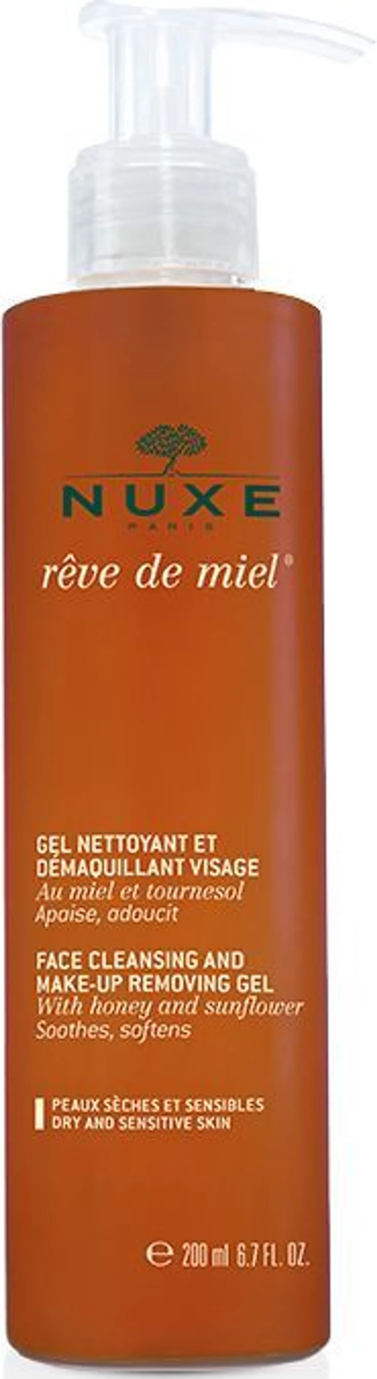 Nuxe Reve De Miel Gel Nettoyant Et Démaquillant Visage 200ml