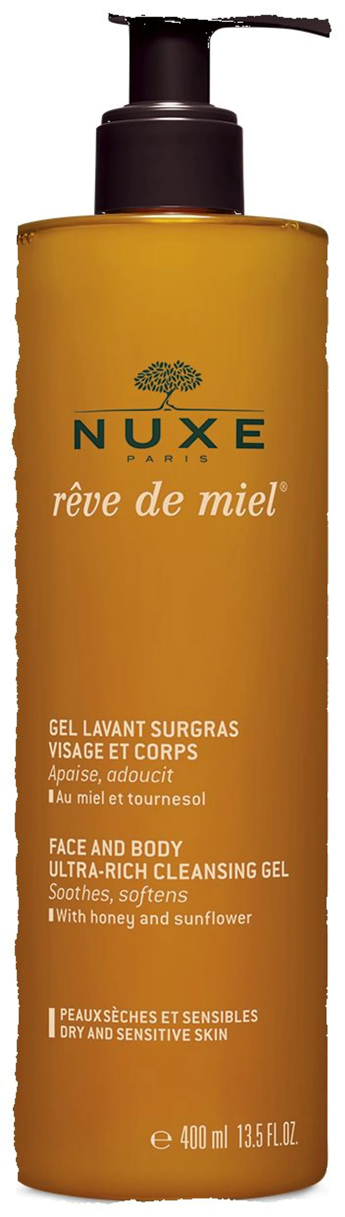 Nuxe Reve De Miel Gel Lavant Surgras Visage et Corps 400ml