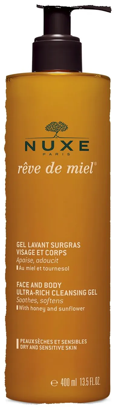 Nuxe Reve De Miel Overvette Wasgel Gezicht en Lichaam 400ml