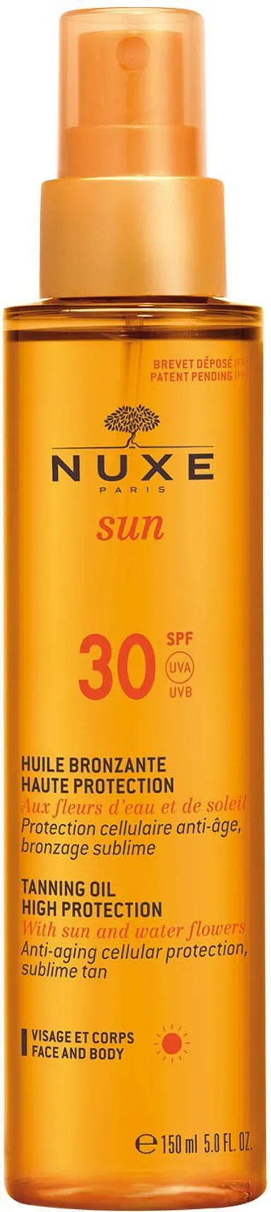 Huile Bronzante Nuxe Sun Visage Corps IP30 150ml
