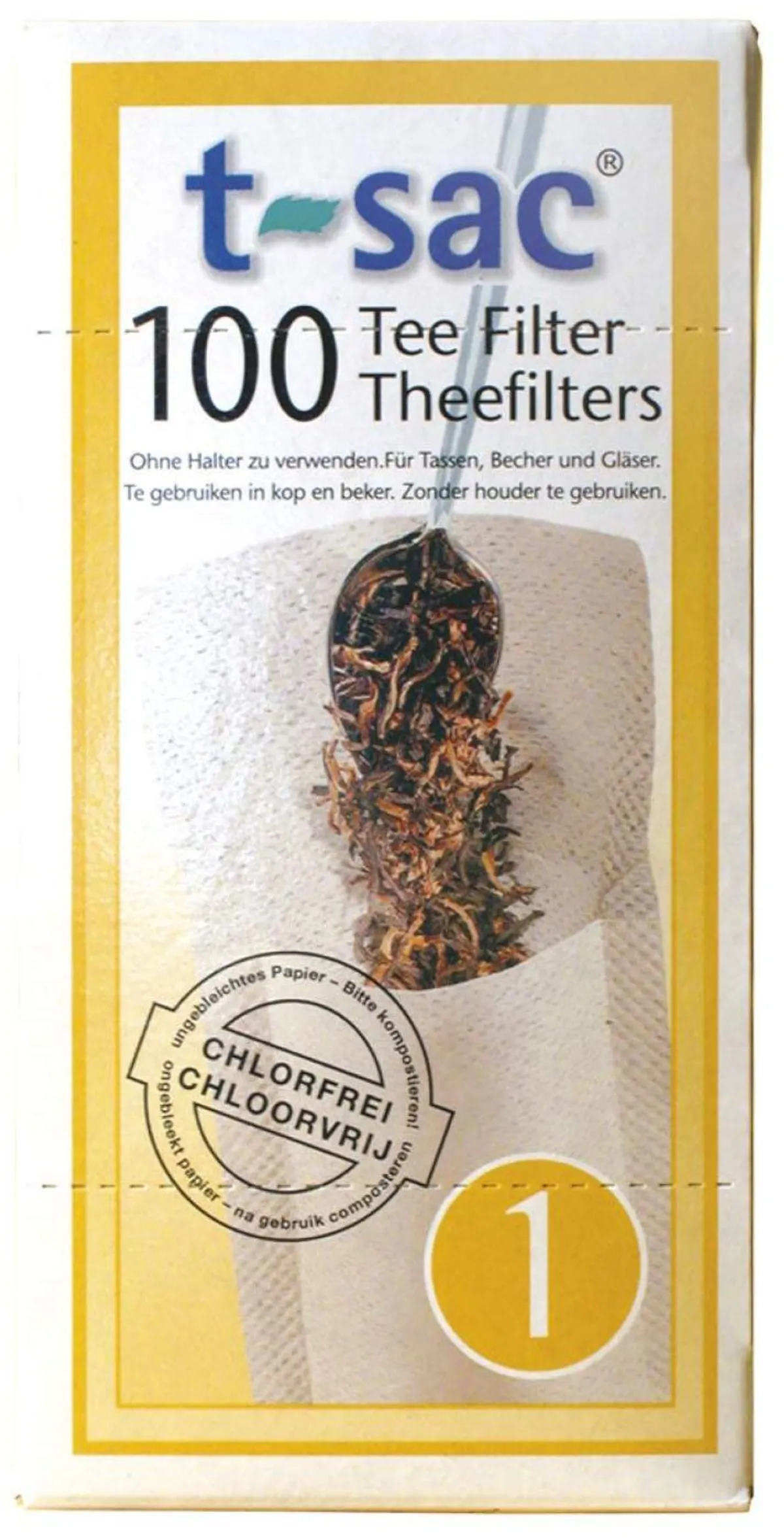 T-sac Theefilters Nr 1 100 stuks