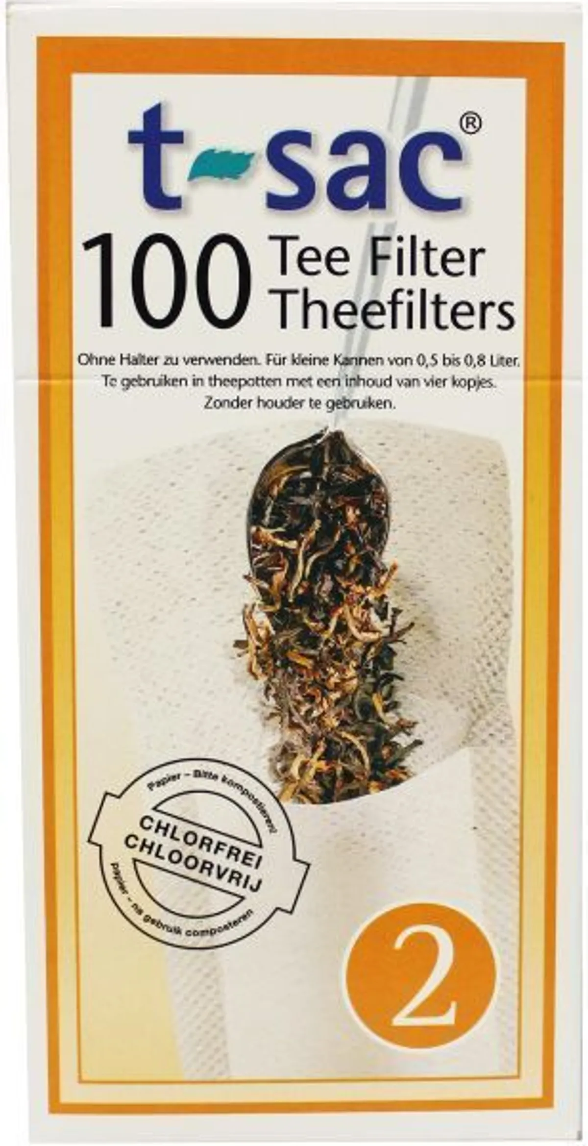 T-sac Theefilters Nr 2 100 stuks