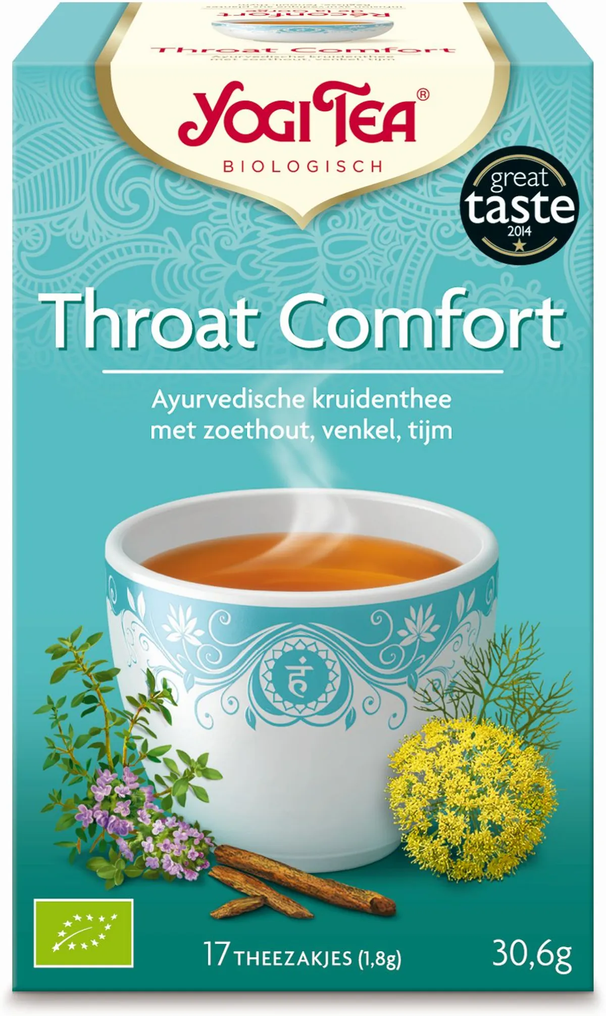 Yogi Tea Biologische Kruidenthee Throat Comfort 17 Theezakjes