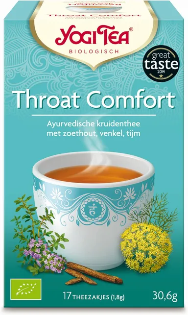Yogi Tea Biologische Kruidenthee Throat Comfort 17 Theezakjes