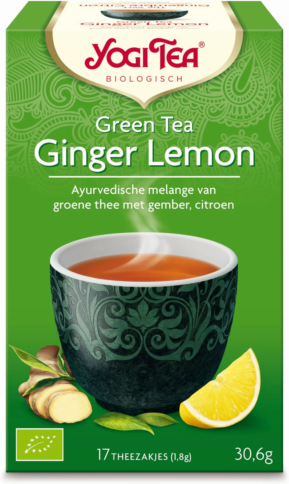 Yogi Tea Kruidenthee Green Tea Ginger Lemon Bio 17 Theezakjes