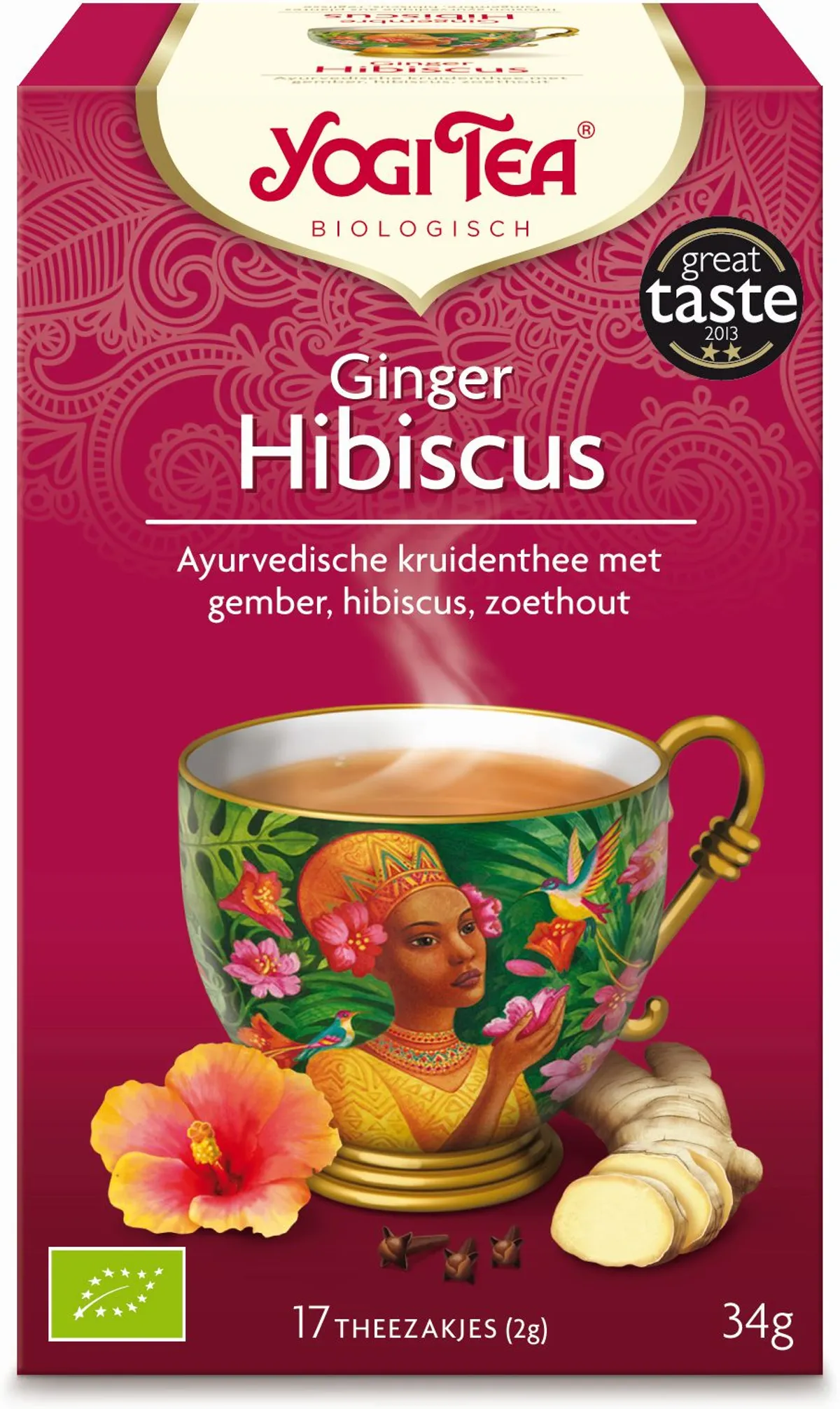 Yogi Tea Infusion Gingembre Hibiscus Bio 17 Sachets