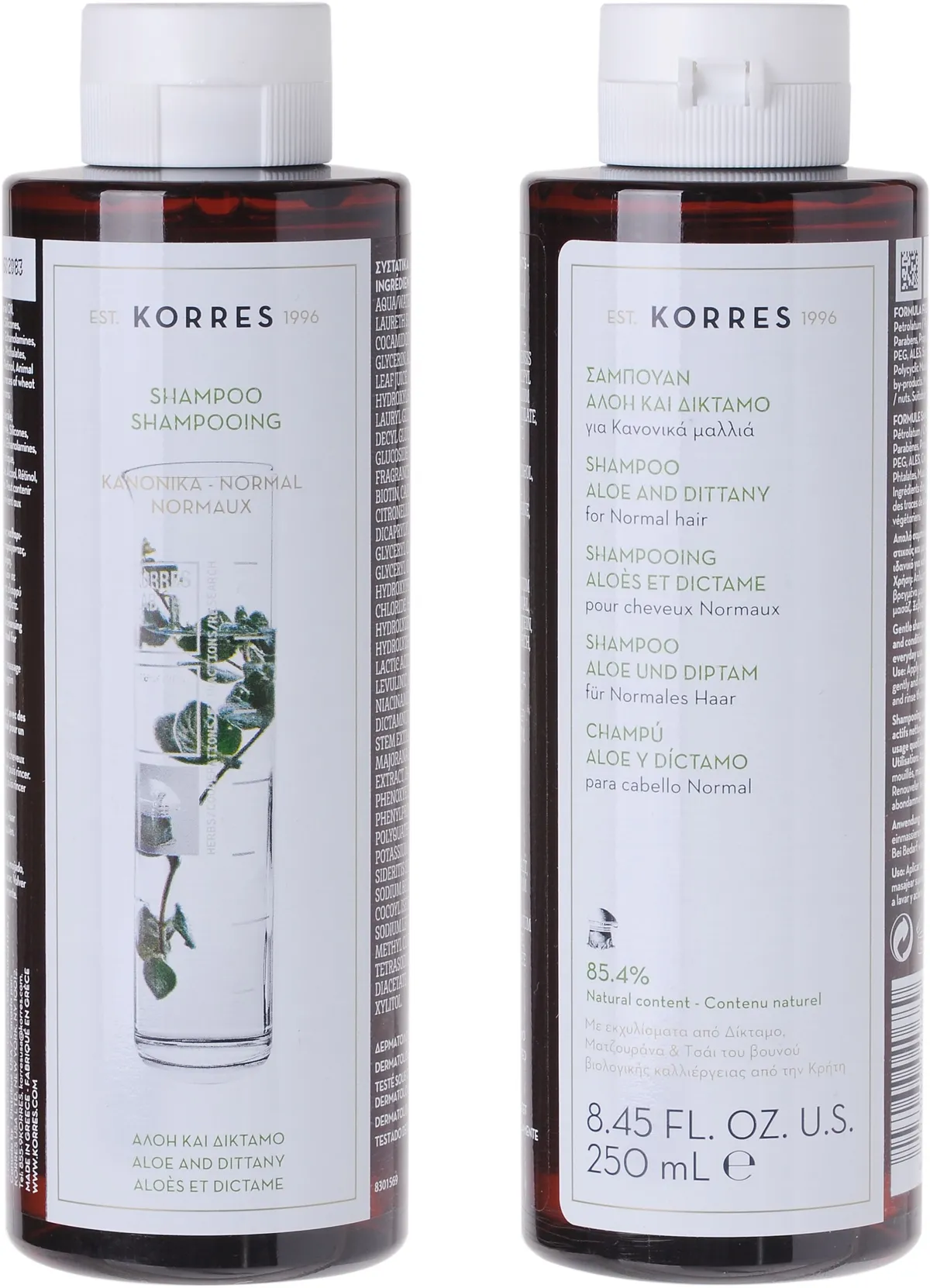 Korres Kh Shampooing Aloés et Dictame 250ml
