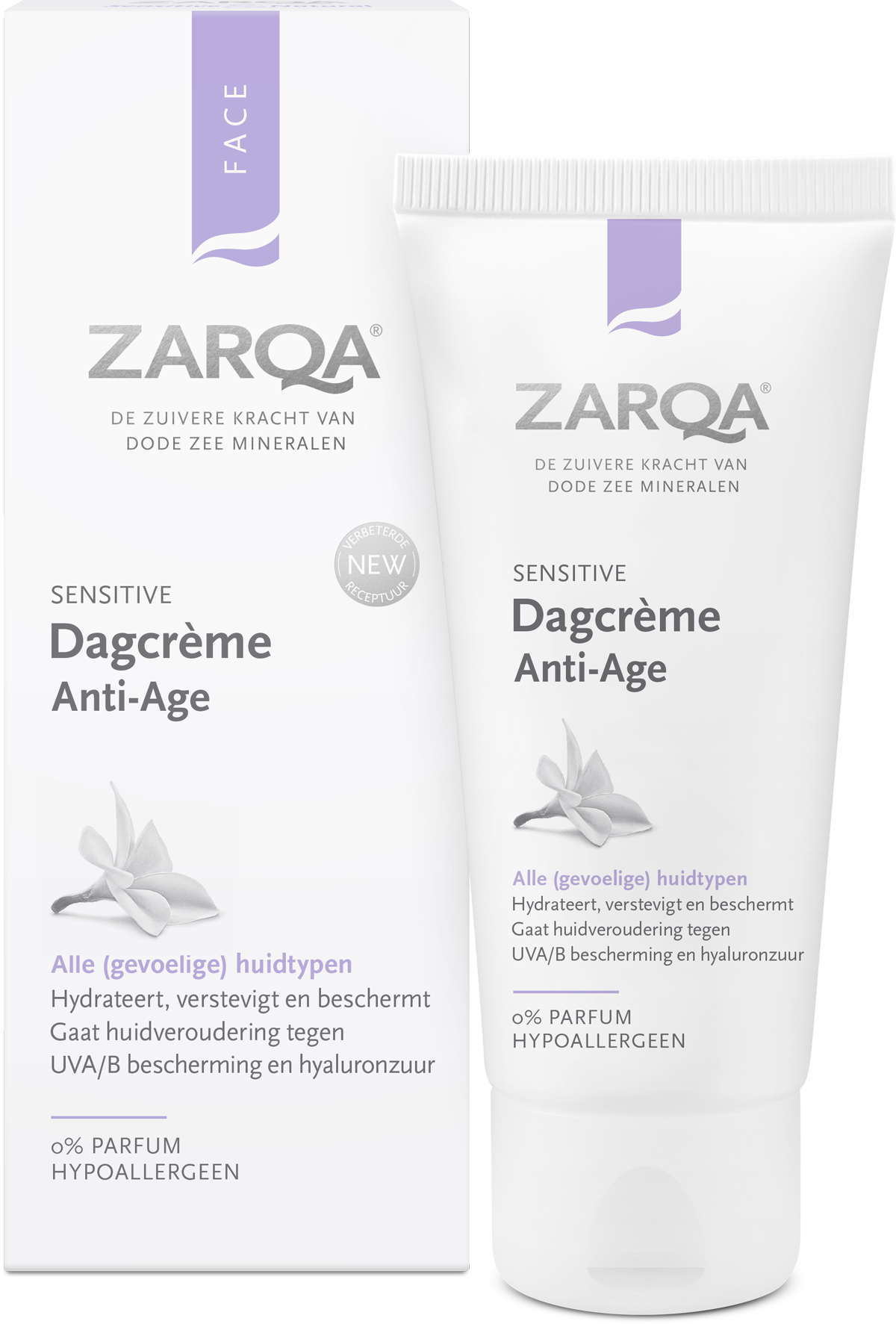 Zarqa Sensitive Anti-Age Dagcrème 50 ml - Purasana