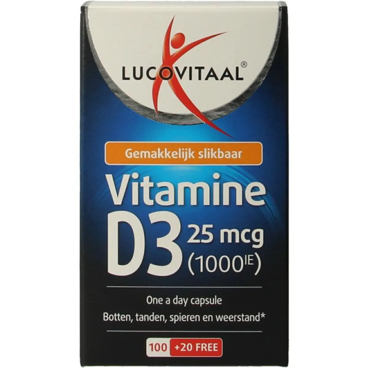 Lucovitaal Vitamine D3 25 mcg 100+20 Capsules