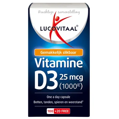 Lucovitaal Vitamine D3 25 mcg 100+20 Capsules