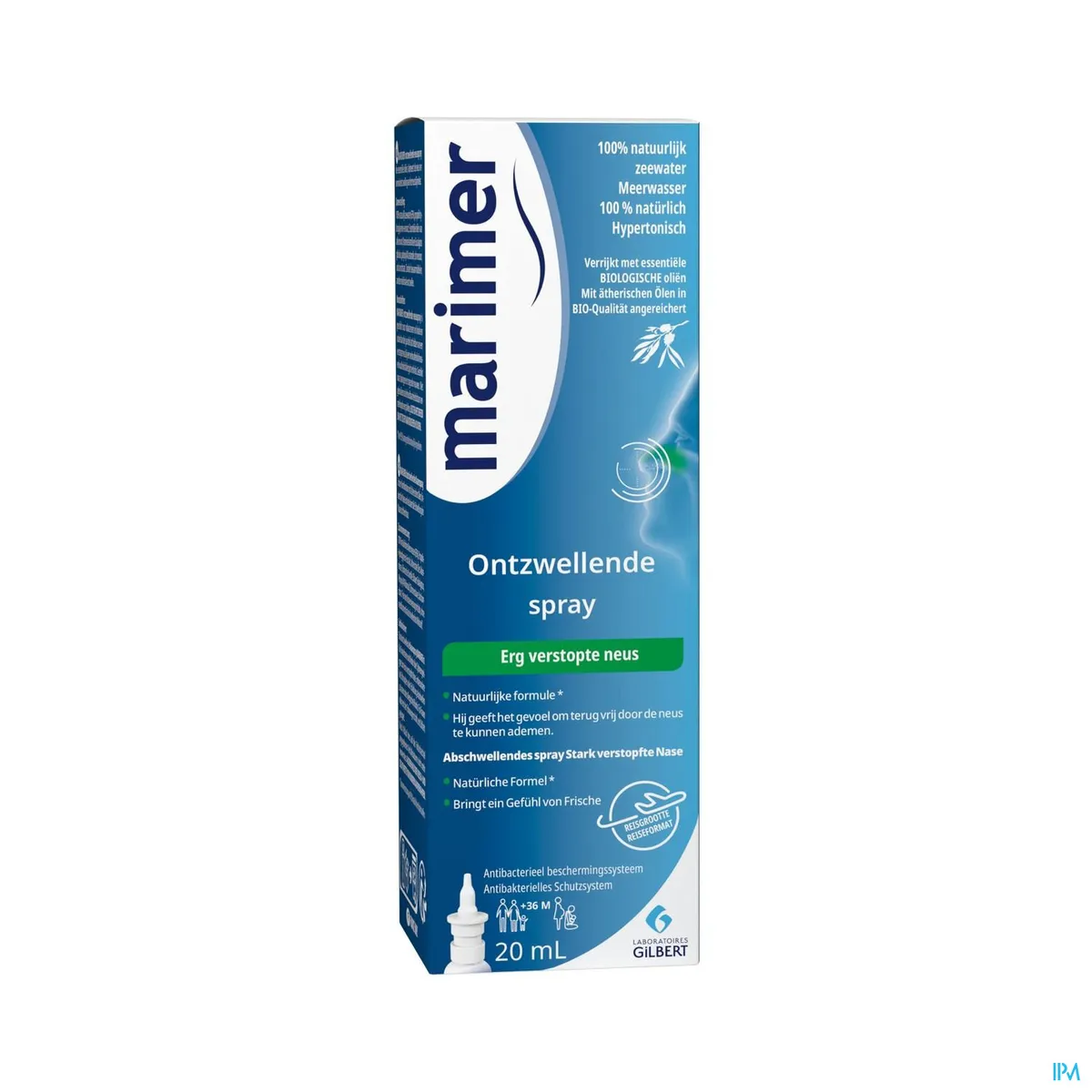 Marimer Vrijmakende Neusspray Essentiële Oliën 20 ml
