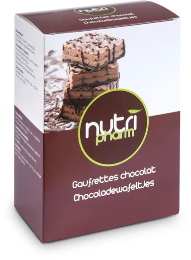 Nutripharm Wafeltjes Chocolade 5 zakjes x 2 Wafeltjes