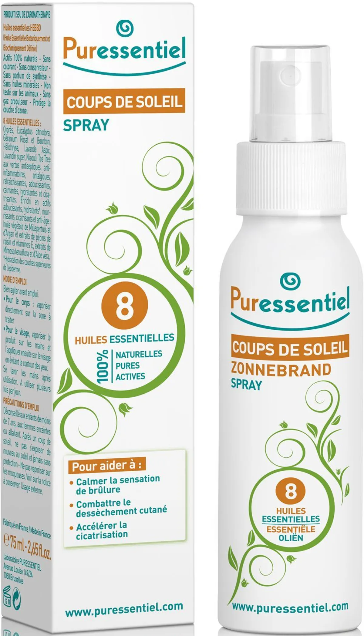 Puressentiel Coups Soleil Spray 8 Huiles Essentielles 75ml