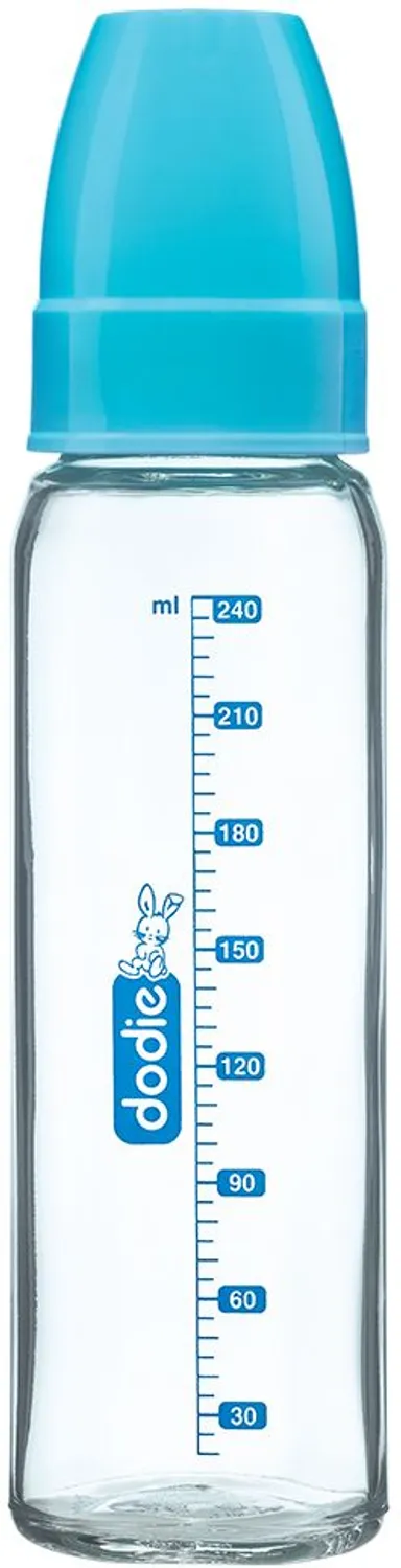 Dodie Biberon Verre Col Etroit (Bleu) 240ml