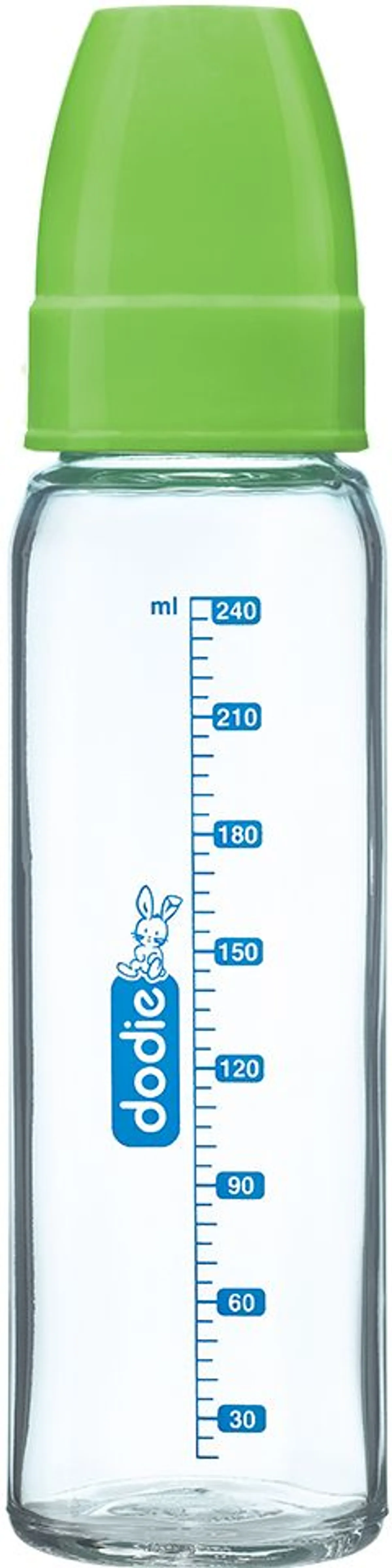 Dodie Biberon Verre Col Etroit (Vert) 240ml