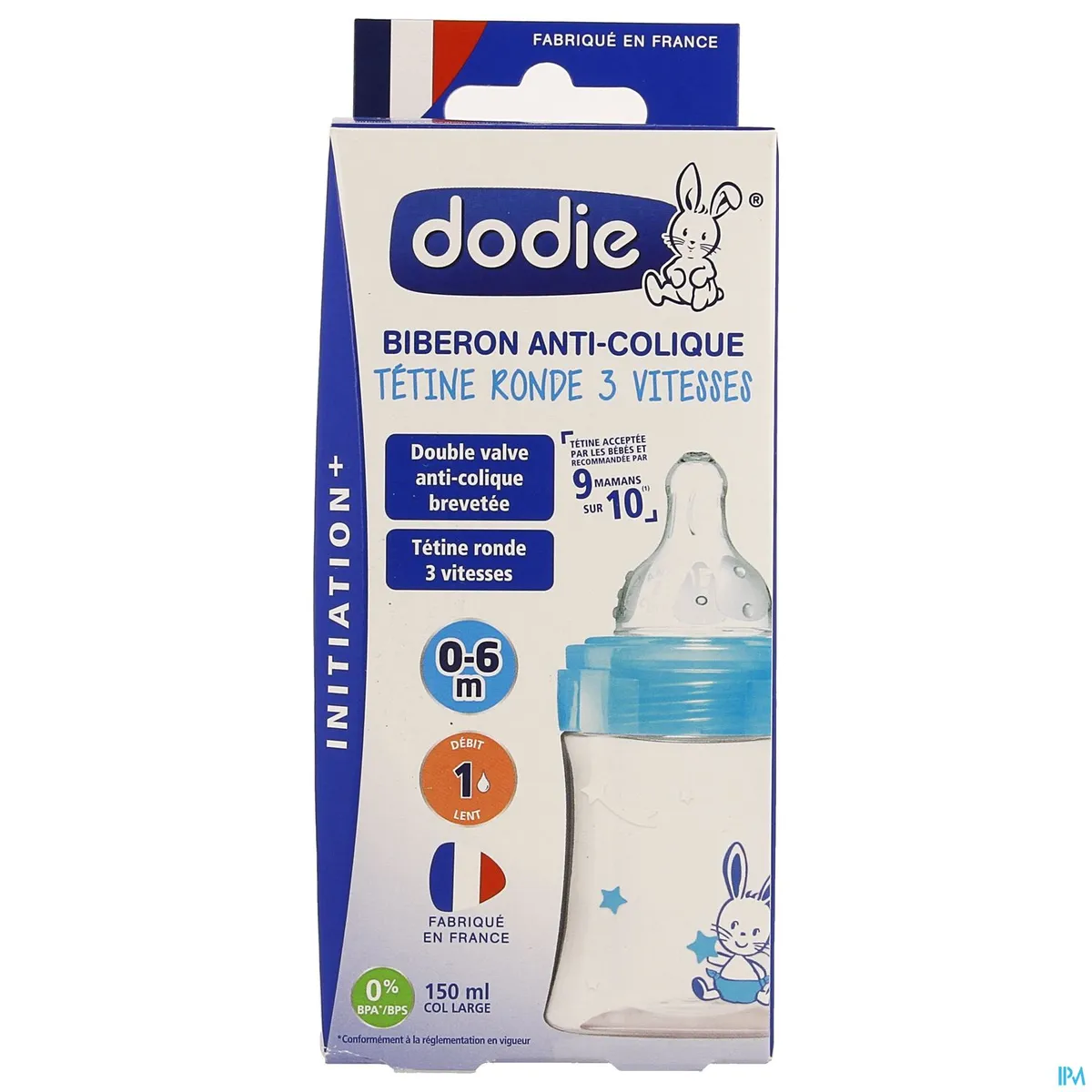 Dodie Zuigfles Initiation+ Speen Debiet 1 (Decor) 150ml