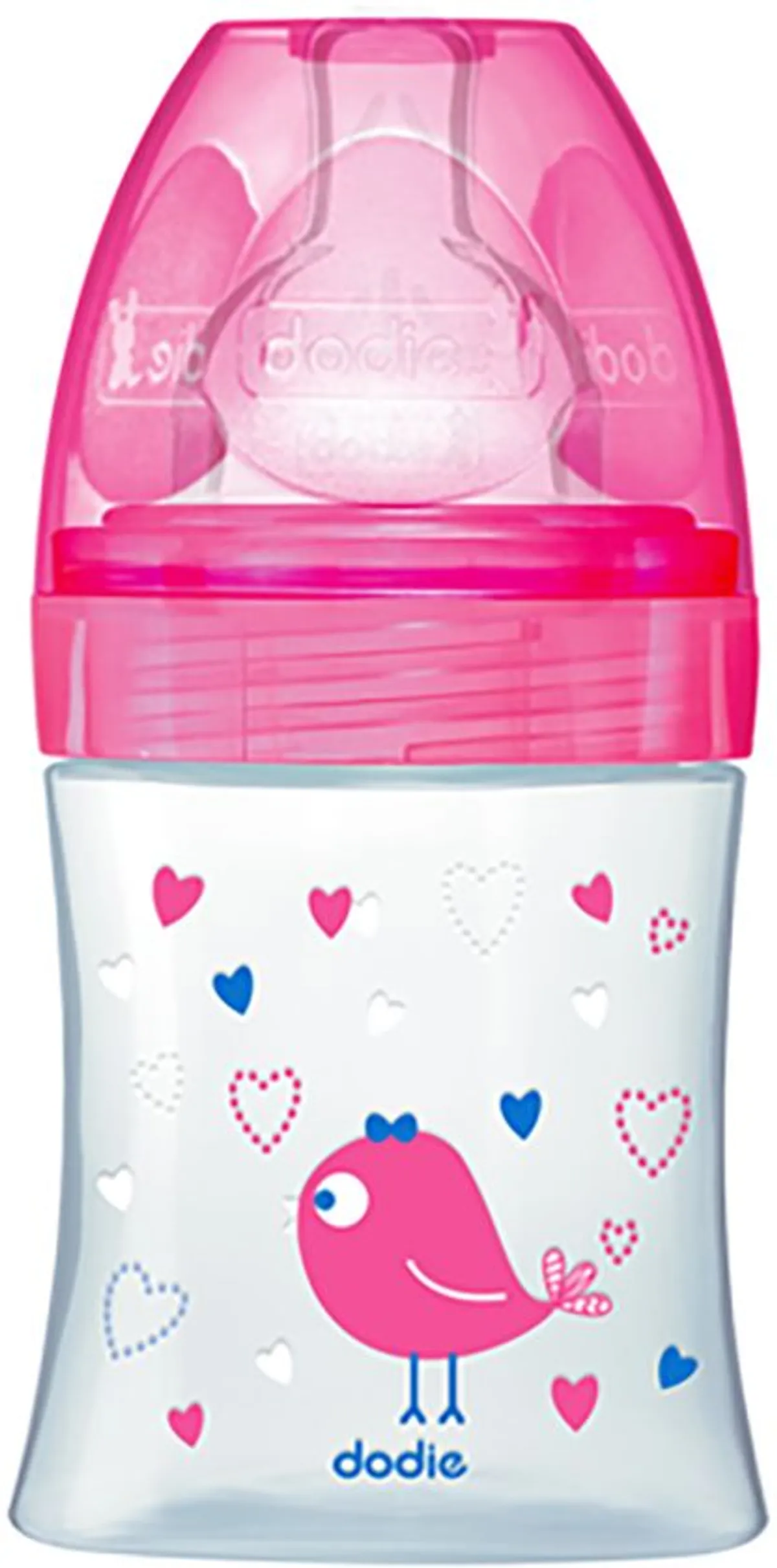 Dodie Biberon Sensation+ Tétine Débit 1 (Rose Flamant) 150ml