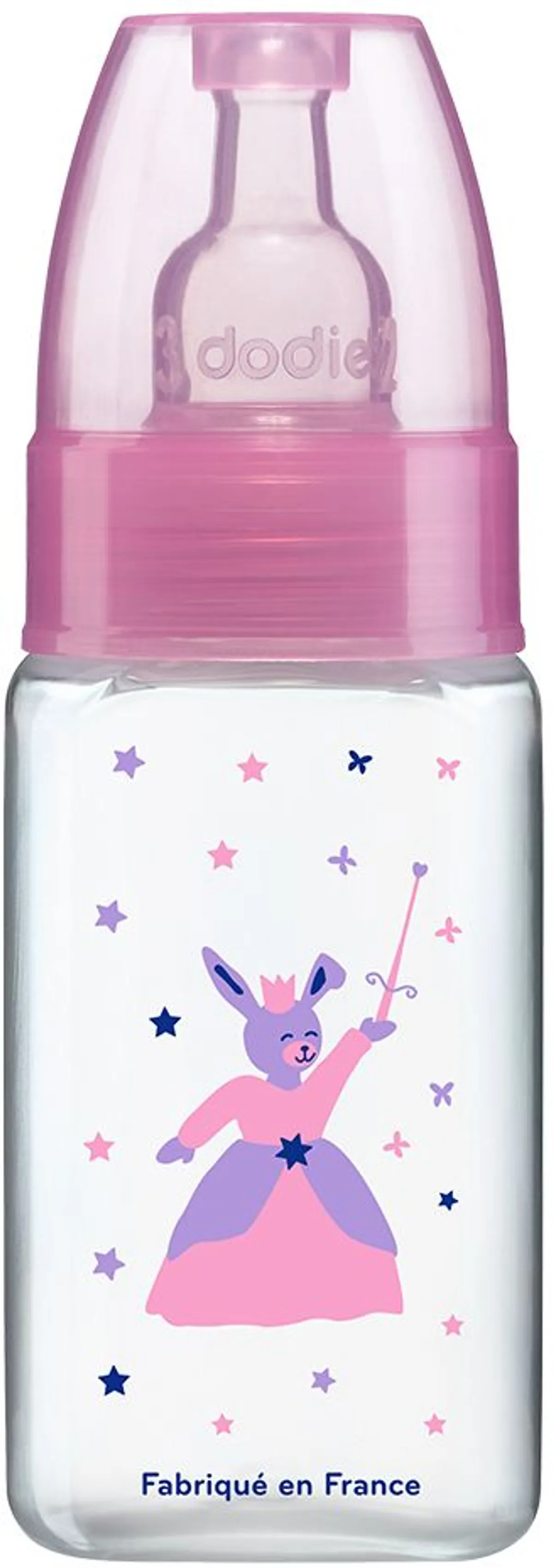 Dodie Mon Biberon Tétine Débit 1 (Rose Princesse) 150ml