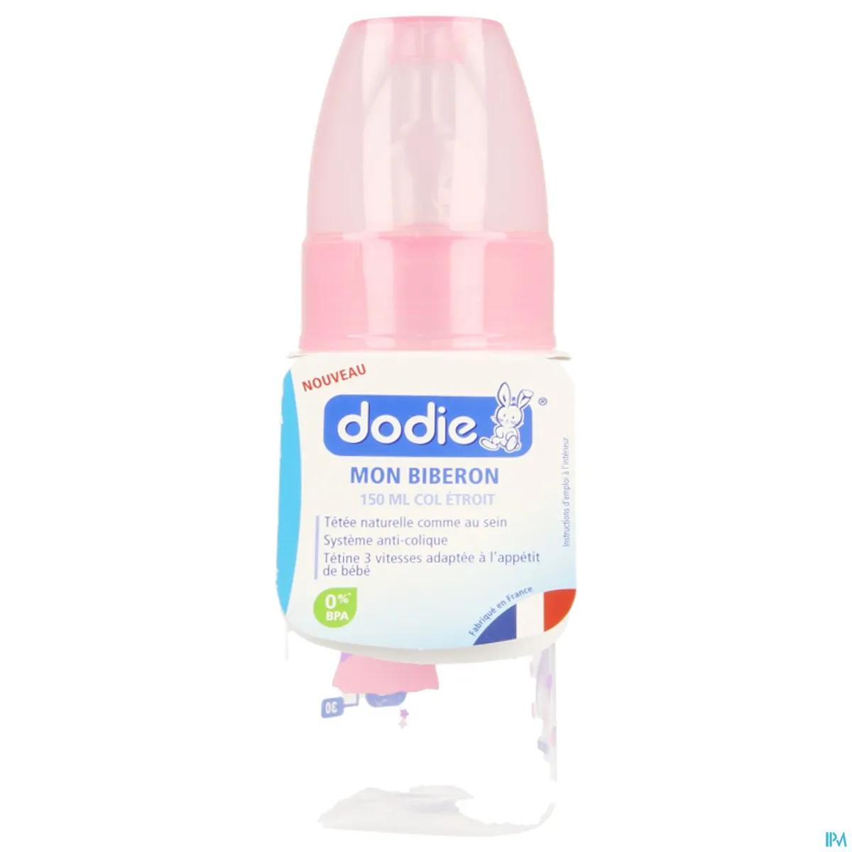 Dodie Mijn Zuigfles Speen Debiet 1 (Roze Prinses) 150ml
