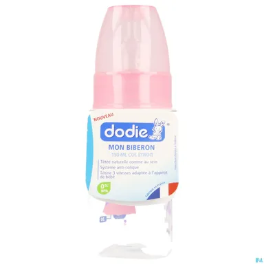 Dodie Mijn Zuigfles Speen Debiet 1 (Roze Prinses) 150ml