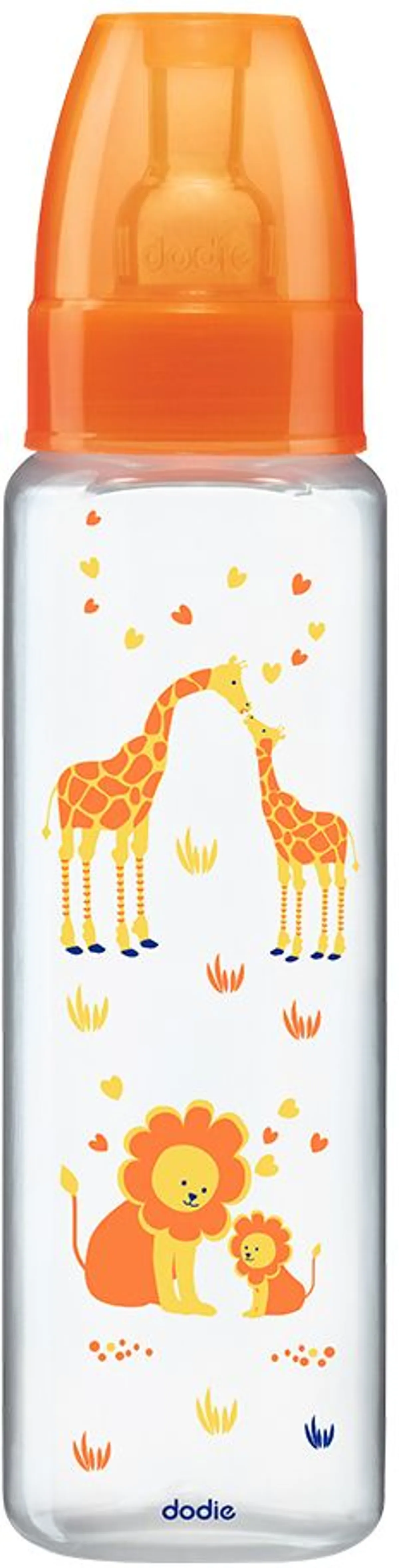 Dodie Mon Biberon Tétine Débit 2 (Orange Safari) 330ml