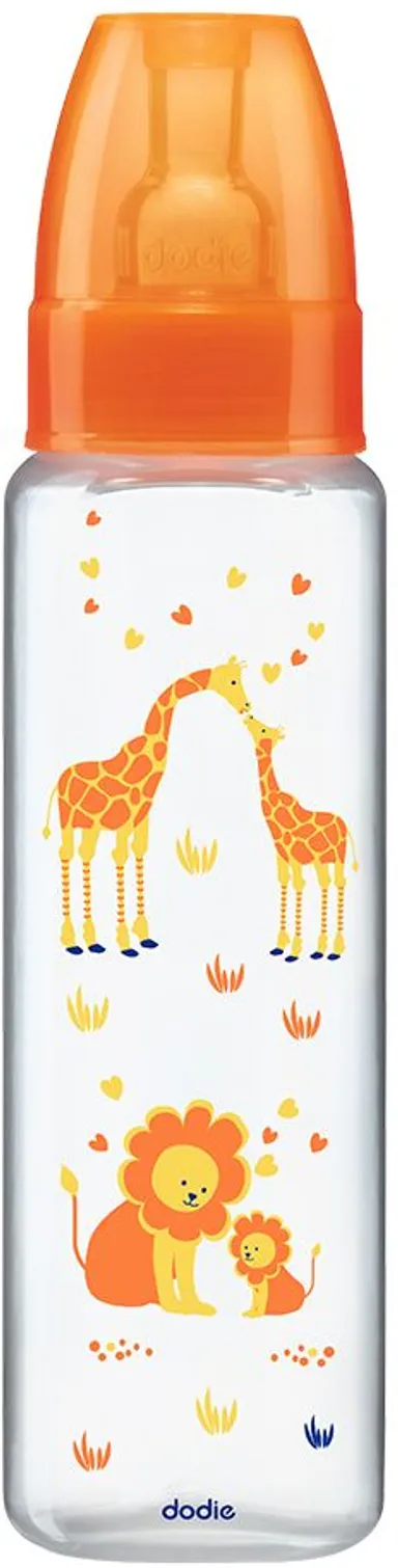 Dodie Mon Biberon Tétine Débit 2 (Orange Safari) 330ml
