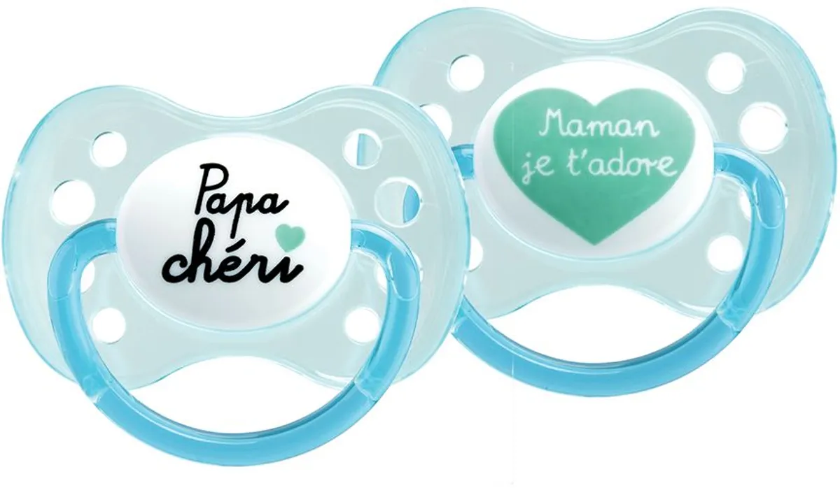 Dodie Anatomische Fopspeen Duo Mama en Papa (0 tot 6 maanden)