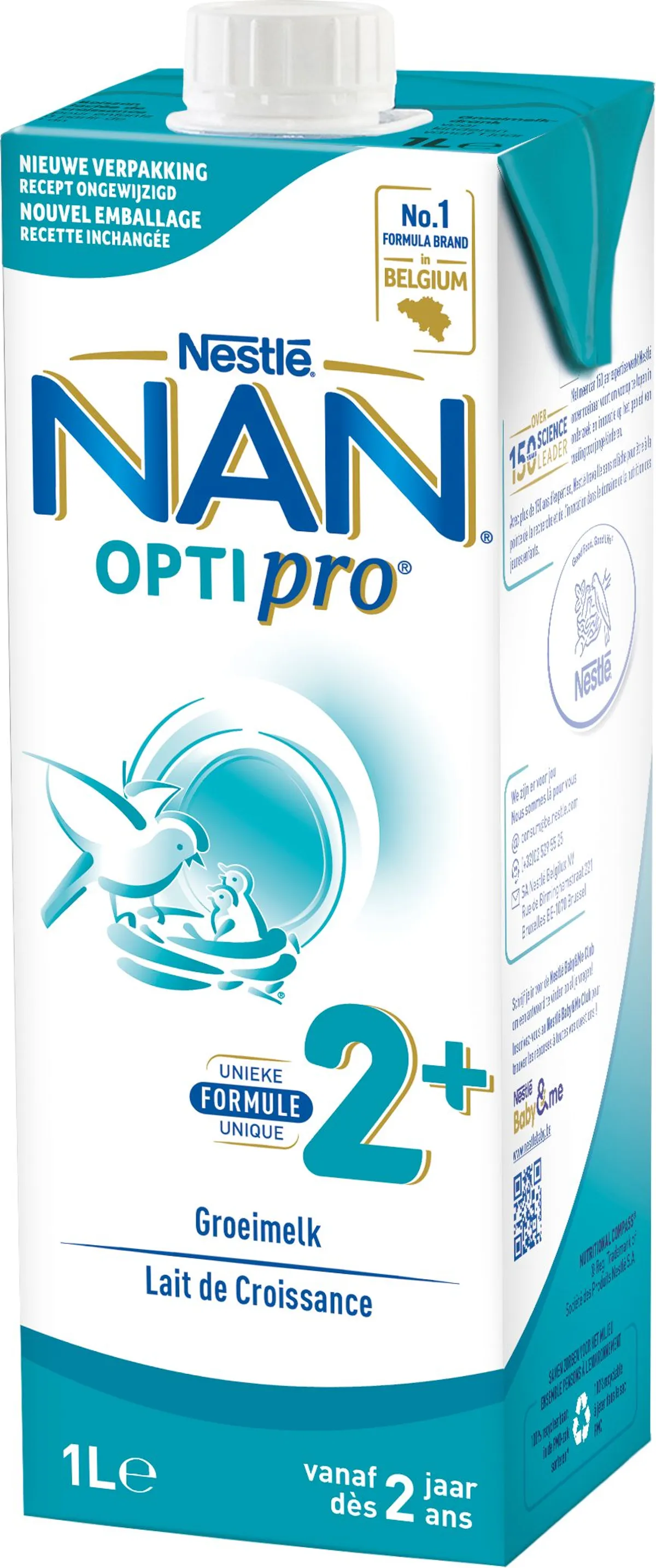 NESTLÉ NAN Optipro Lait de Croissance 2+ Bébé 1L