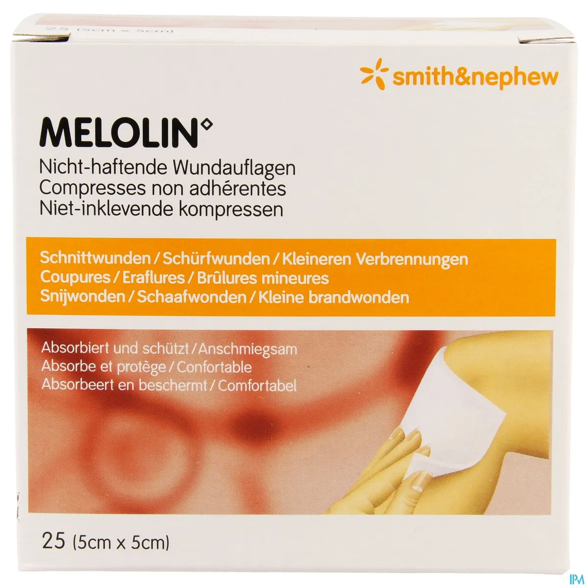Melolin 25 Compresses Stériles 5x5cm