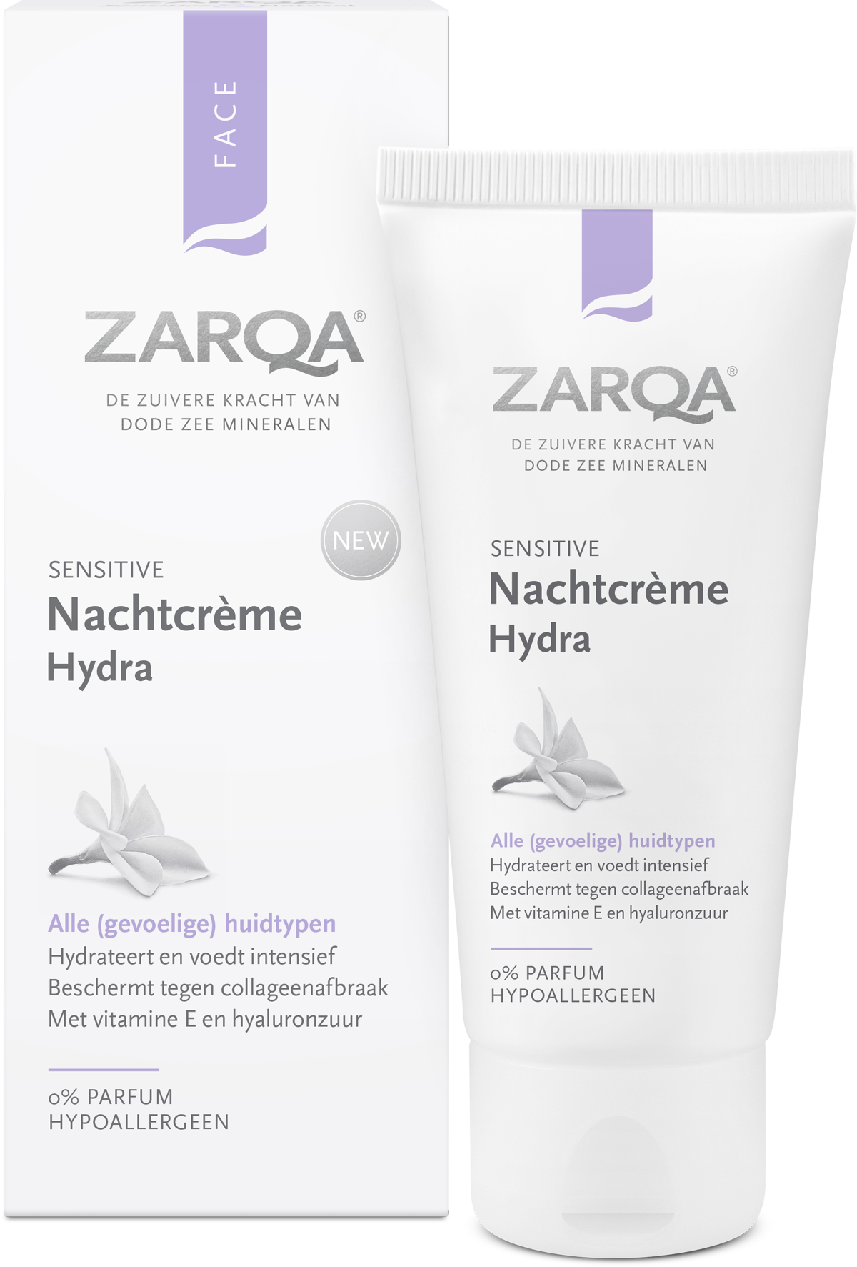 Zarqa Sensitive Nachtcrème Hydra 50 ml - Purasana