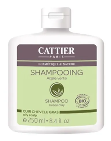Cattier Shampooing Argile Verte Cheveux Gras 250ml