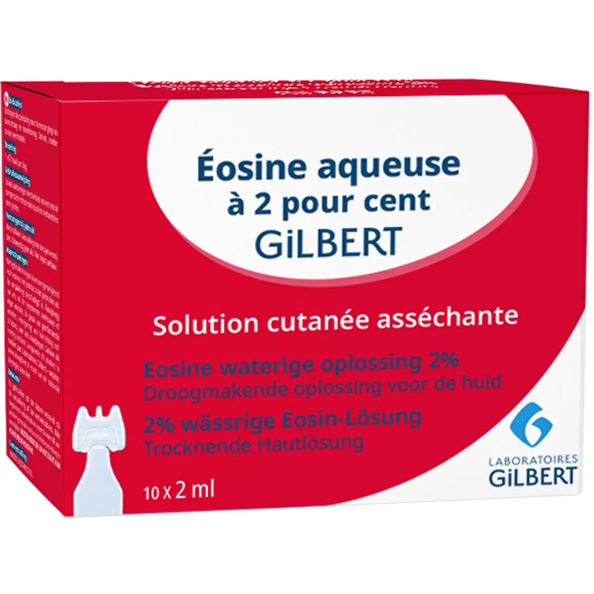 Gilbert Eosin Waterige Oplossing 2% Steriele Unidosis 10x2 ml