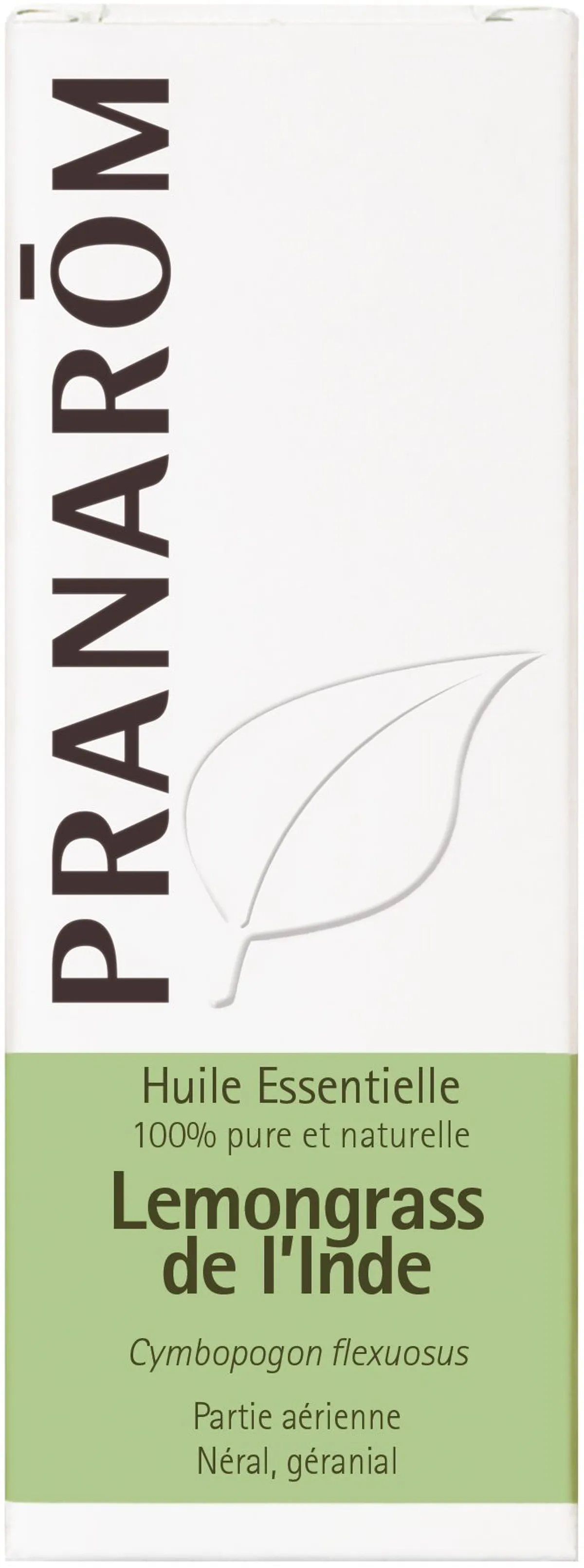 Pranarôm Lemongrass de l'Inde Huile Essentielle 10ml