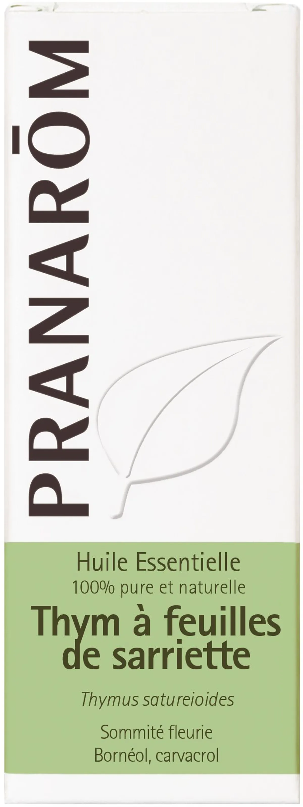 Pranarôm Thym à Feuilles de Sarriette Huile Essentielle 10ml