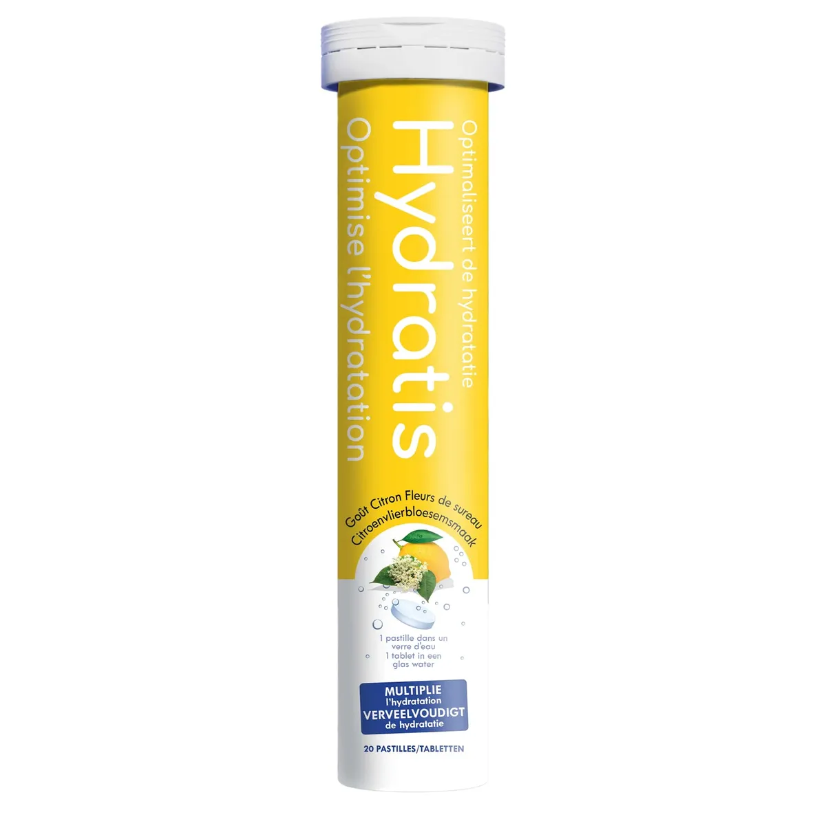 Hydratis Citron Fleurs de Sureau 20 Pastilles Effervescentes