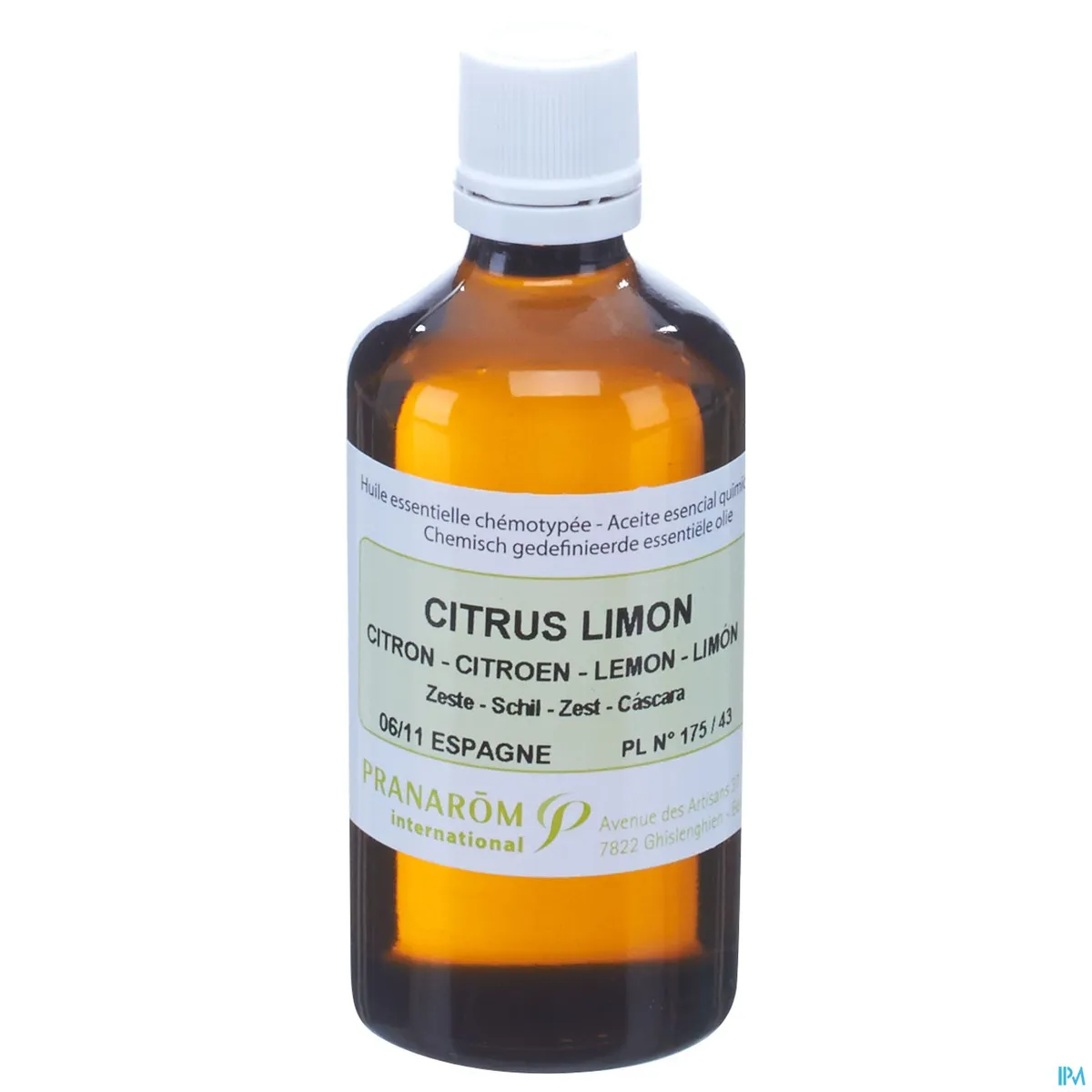 Pranarôm Citronnier Huile Essentielle 100ml