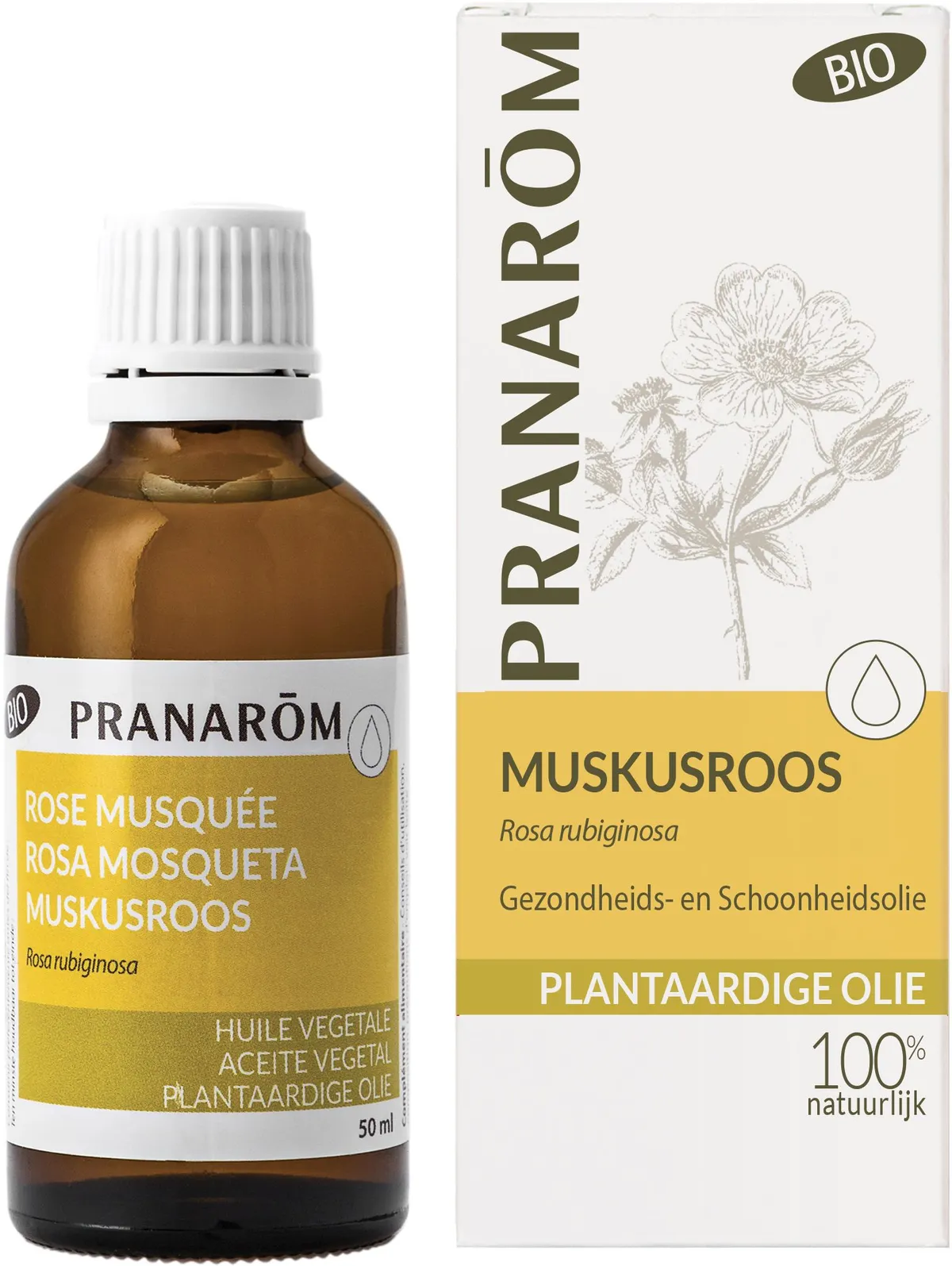 Pranarôm Muskusroos Plantaardige Olie Bio 50ml