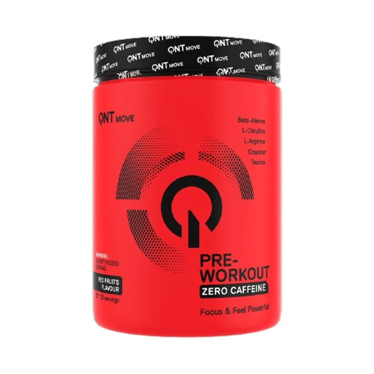 QNT Move Pre-Workout Zero Caffeine Rode Vruchten 300 g